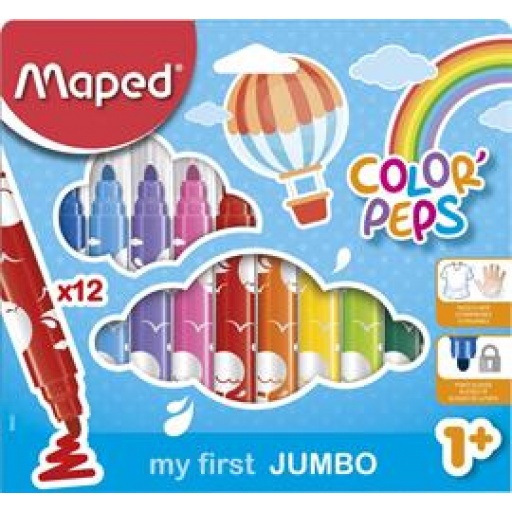 Marcadores Maped Color Peps Maxi X 12 Grueso