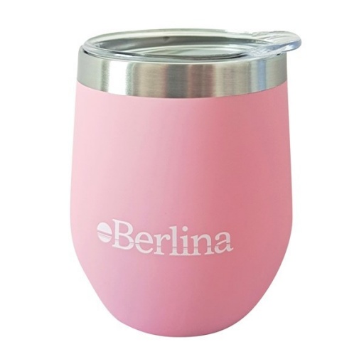 MATE BERLINA 220ML CON TAPA DOBLE PRED ROSA