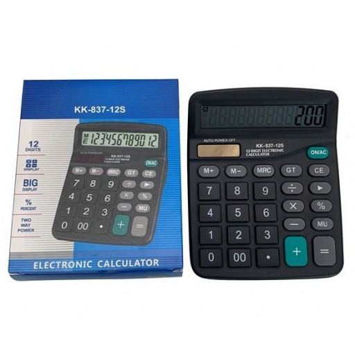 CALCULADORA MESA KK-837B SOLAR 1AA 7156