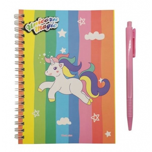 LIBRETA CON LAPICERA UNICORNIOS