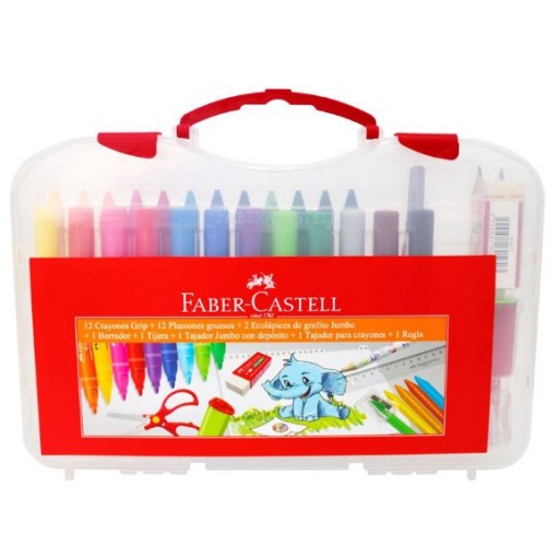 VALIJA COMPLETA PREESCOLAR ELEFANTE FABER CASTELL