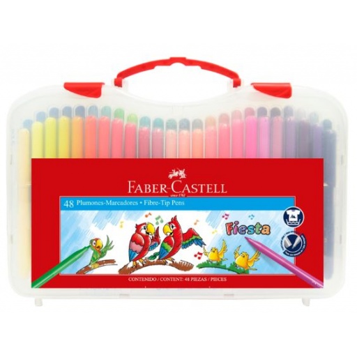 MARCADORES FINOS VALIJA X 48 FABER CASTELL