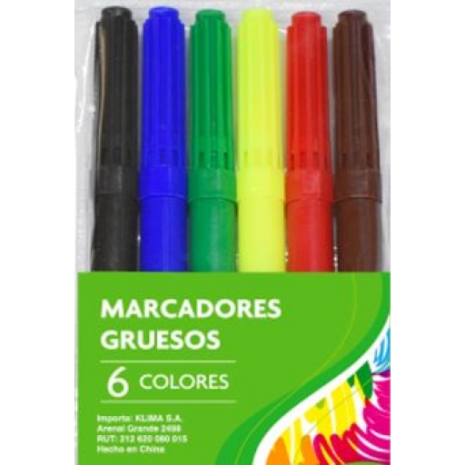 MARCADORES GRUESOS X 6 DALI