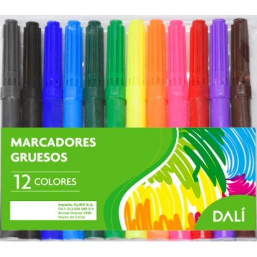 MARCADORES GRUESOS X 12 DALI