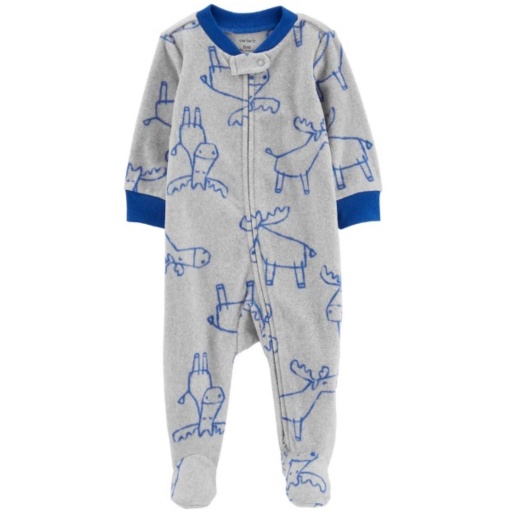 PIJAMA CON PIE MICROPOLAR ESTAMP ALCE CARTERS 3M