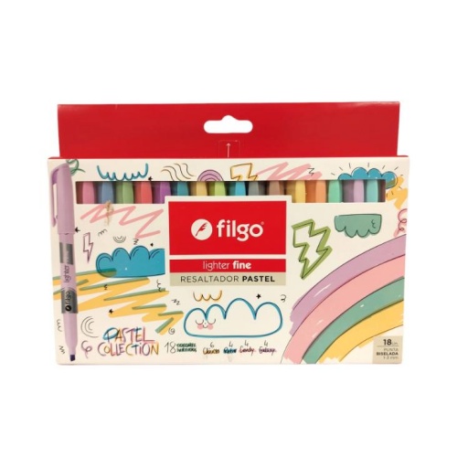 MARCADOR FILGO LIGHTER FINE RESALATADOR PASTEL X 18 UNIDADES