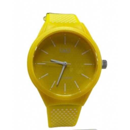 RELOJ PULSERA Q&Q ANALOGO DE DAMA VR28J040Y AMARILLO