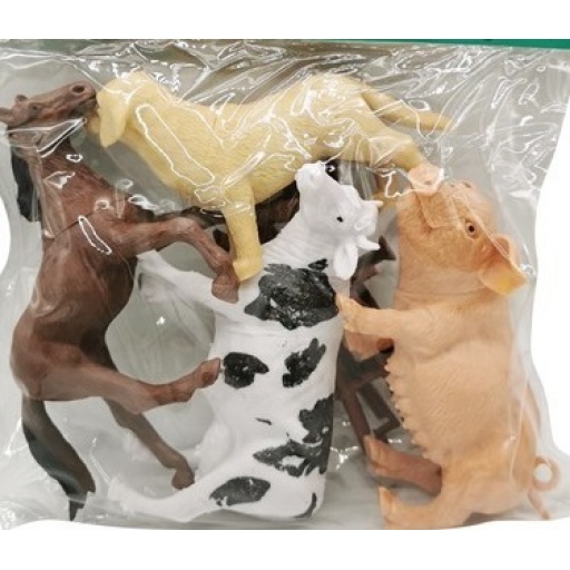 ANIMALES GRANJA X 4 CON ACC BOLSA 6773