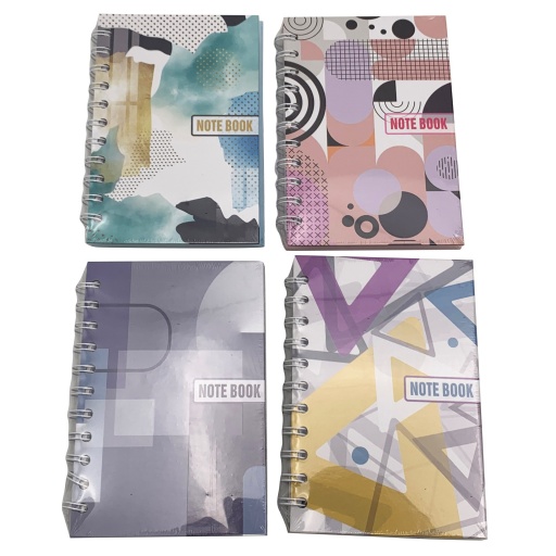LIBRETA CON ESPIRAL 80 HOJAS GEOMETRIA