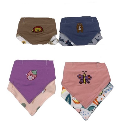BABERO TELA BANDANA X2 CON DISEO  1646