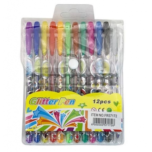 LAPICERA GEL X12 CON BRILLANTINA PVC