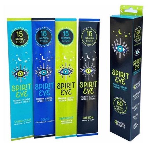 INCIENSO PALITOS 15X4 SPIRIT EYE 4 FRAGANCIAS