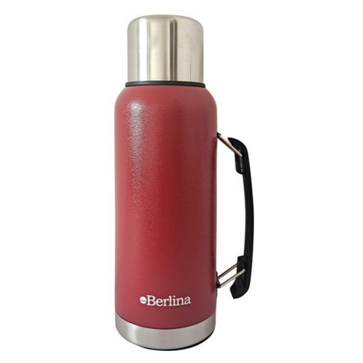 TERMO BERLINA 1L PICO CEBADOR MARTILLADO ROJO