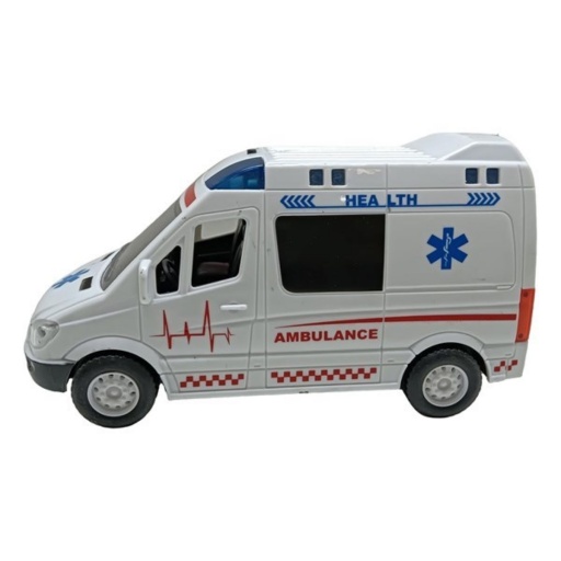AMBULANCIA A FRICCION CHICA CON LUZ CAJA 7741