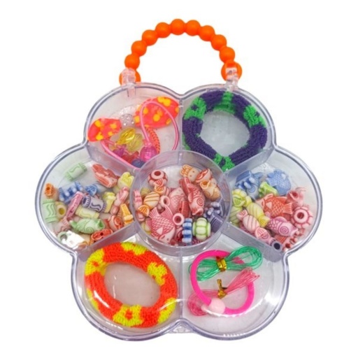 CUENTAS PARA ARMAR PULSERAS CAJA PLASTICO 0826