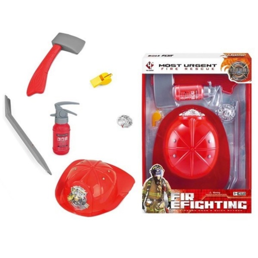 HERRAMIENTAS CON CASCO BOMBERO CAJA 7582