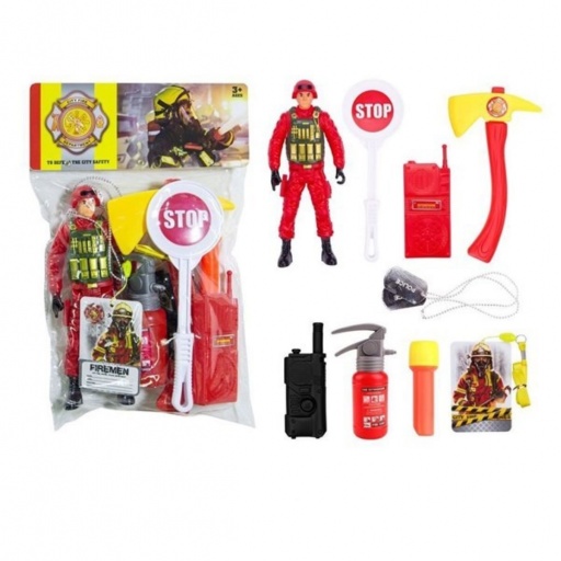 MUECO BOMBERO CON HERAMIENTAS X8 BOLSA 6010