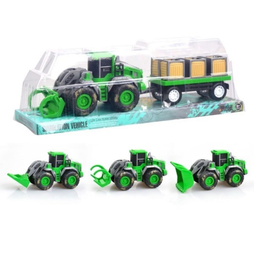 TRACTOR CON ZORRA PALA EXCAVADORA CAJAS BURBUJA 6627