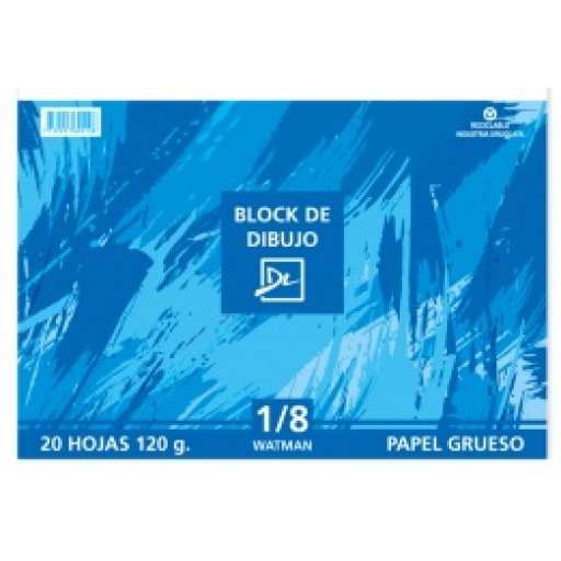 BLOCK DIBUJO 1/8 W DALI  20 HOJAS  120GRS