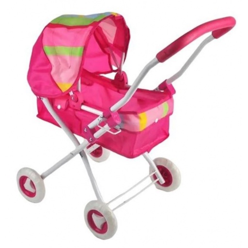COCHE PARA MUECAS METAL CON CAPOTA CAJA 7409