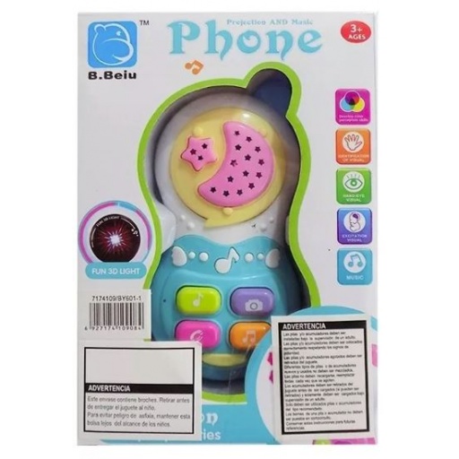 DIDACTICO CELULAR CON LUZ SONIDO 2AA