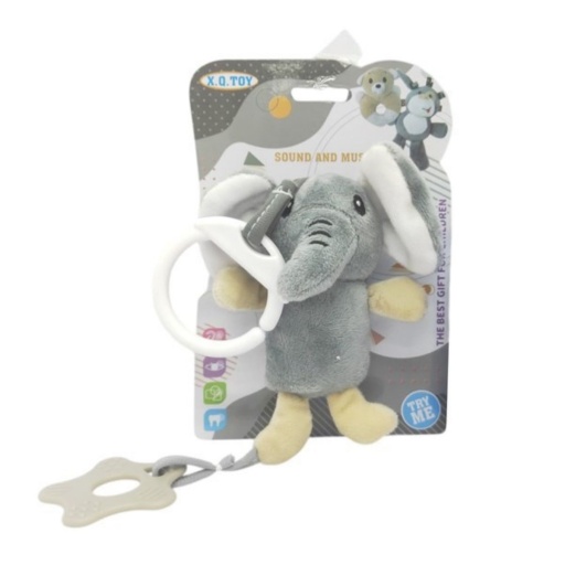 SONAJERO PELUCHE CON SONIDO ELEFANTE 9355