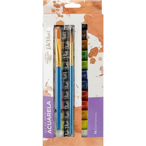 SET ARTE DAVINCI ACUARELA 14 PCS PA15010