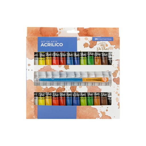 SET ARTE DAVINCI ACRILICO 26 PCS PA15011