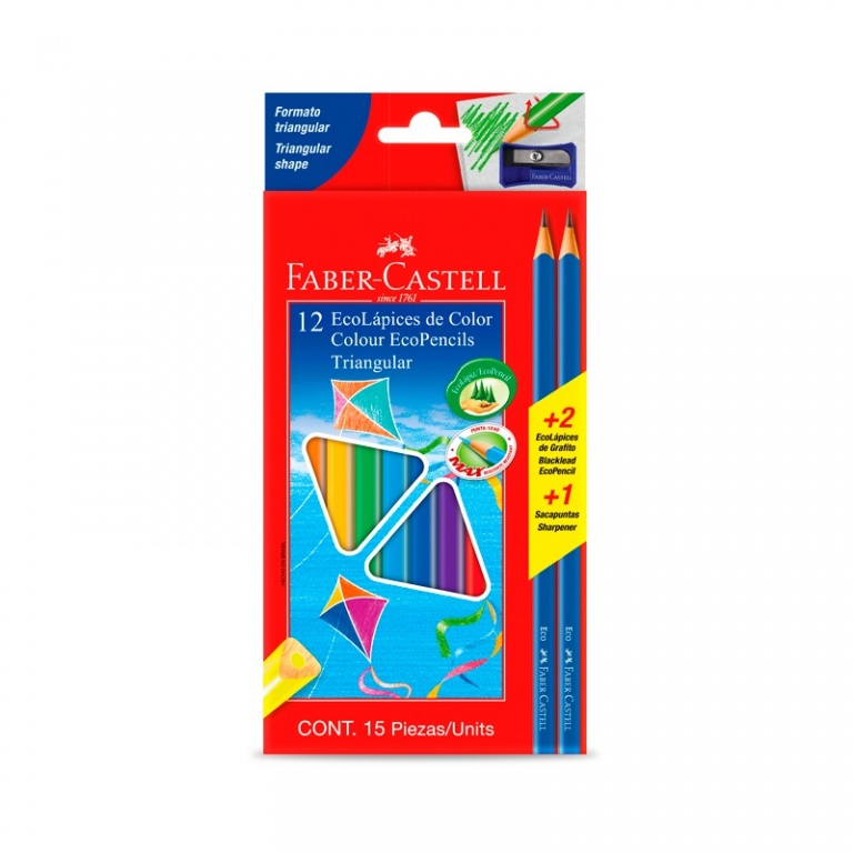 LAPICES FABER LARGO X12 COLORES KIT  7891360577546