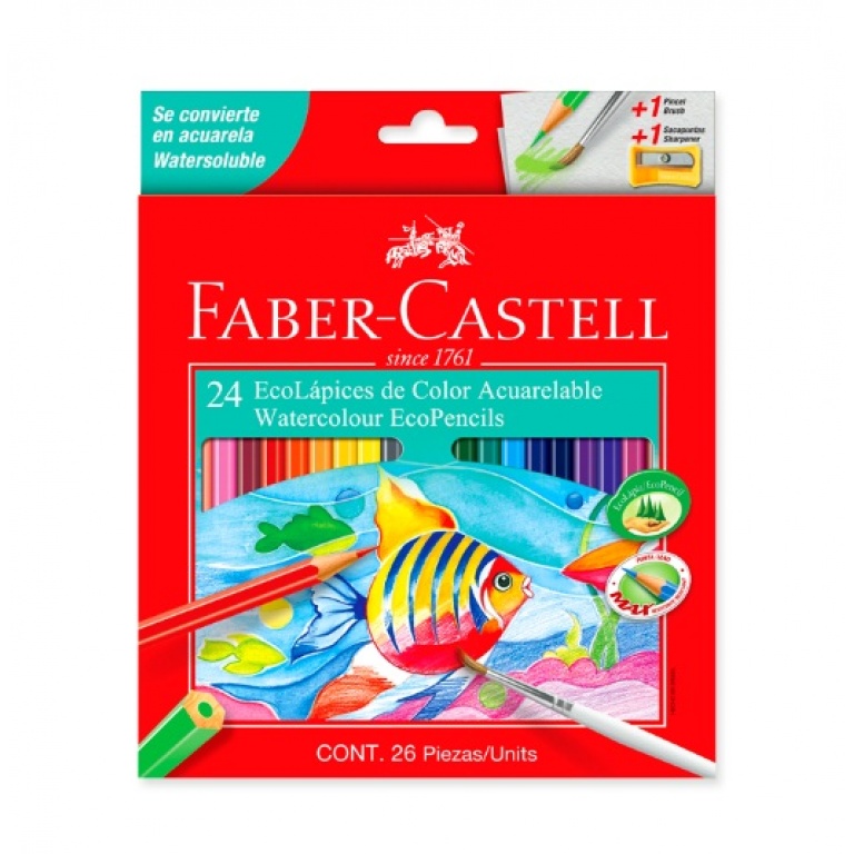 LAPICES ACUARELABLE FABER X24 LARGOS