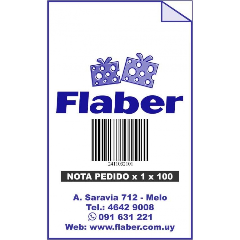 LIBRETA NOTA DE PEDIDO FLABER 1 X 100 HJS