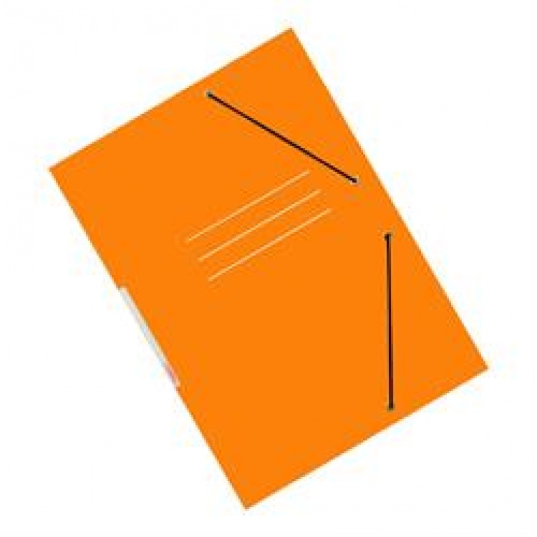 CARPETA CON ELASTICO TEORIA+  NARANJA