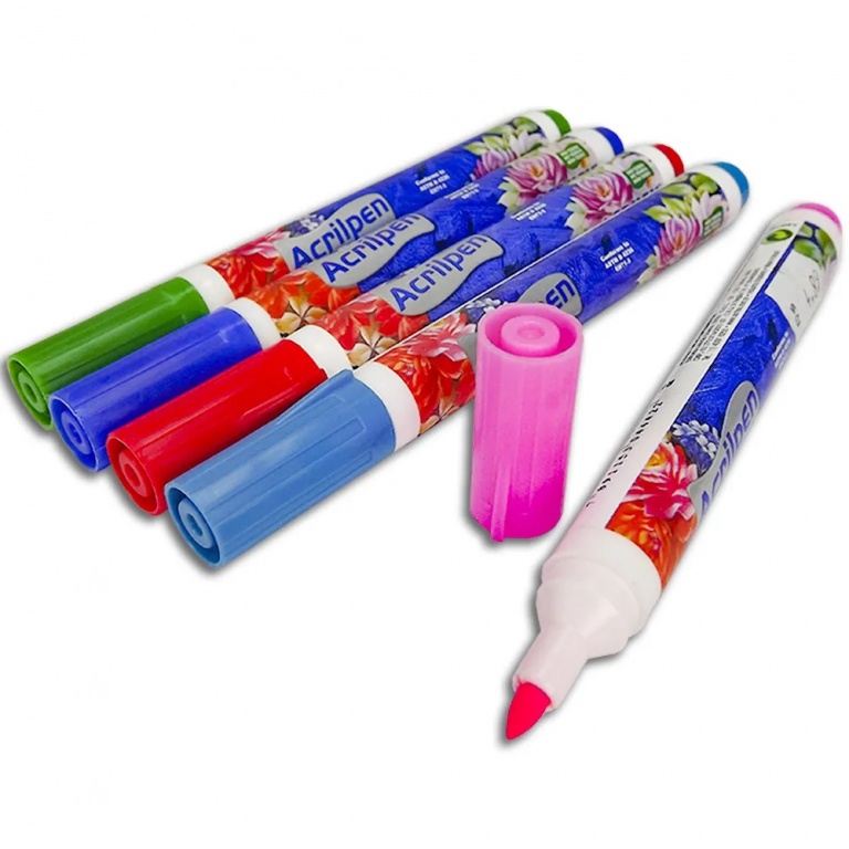 MARCADOR PARA TELA ACRILEX 4406 - 507 ROJO RUEGO