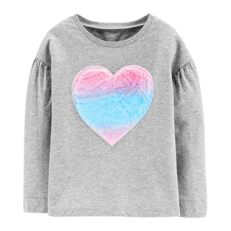 REMERA CARTERS ALGODON CORAZON PELUDITO