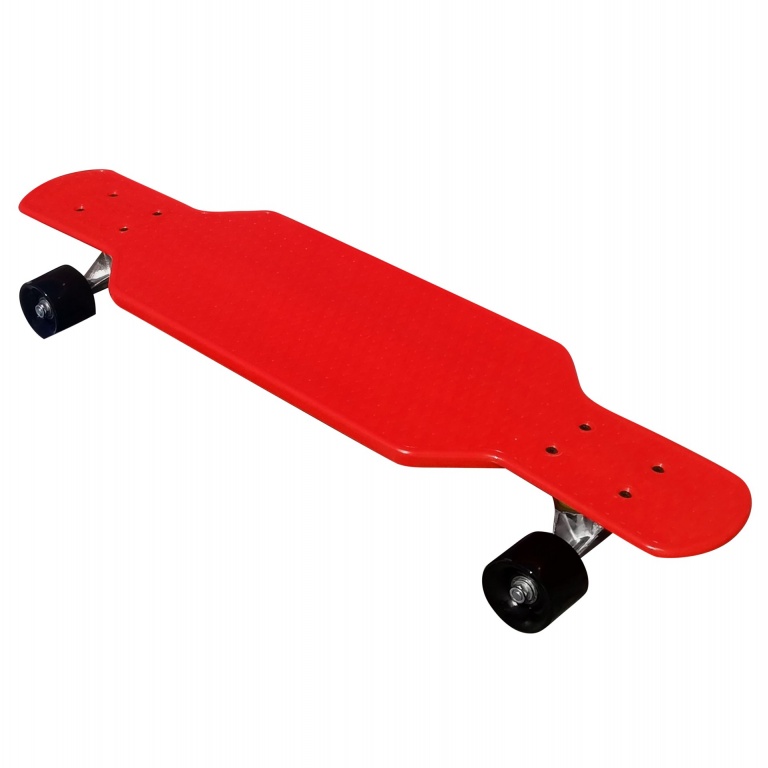 PATINETA LONGBOARD DE PLASTICO ROJO