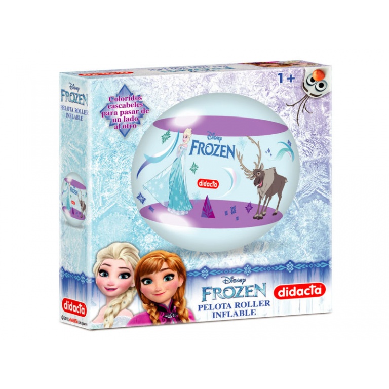 DIDACTA PELOTA ROLLER INFLABLE CON SONIDO CASCABEL FROZEN