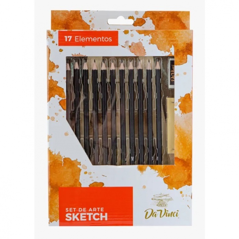 SET ARTE DAVINCI SKETCH 17 PCS