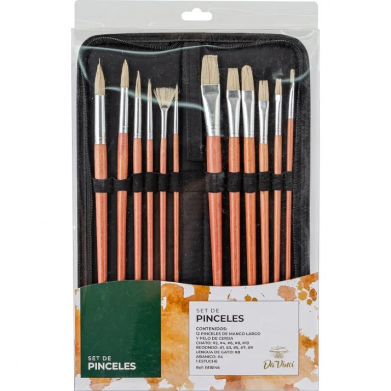 SET PINCELES DAVINCI 12 PC + E