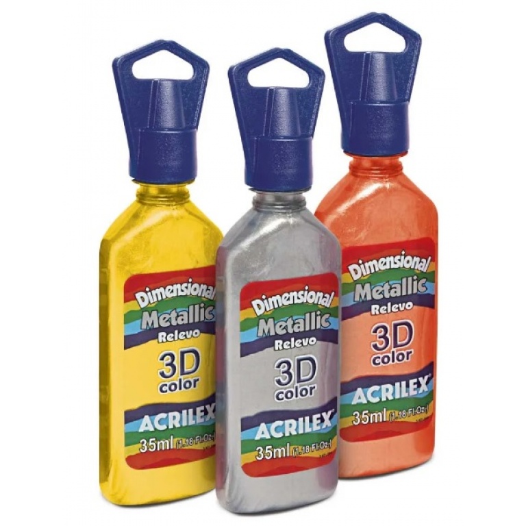 ACRILEX DIMENSIONAL METALICO RELIEVE 3D 12312 BLANCO 562