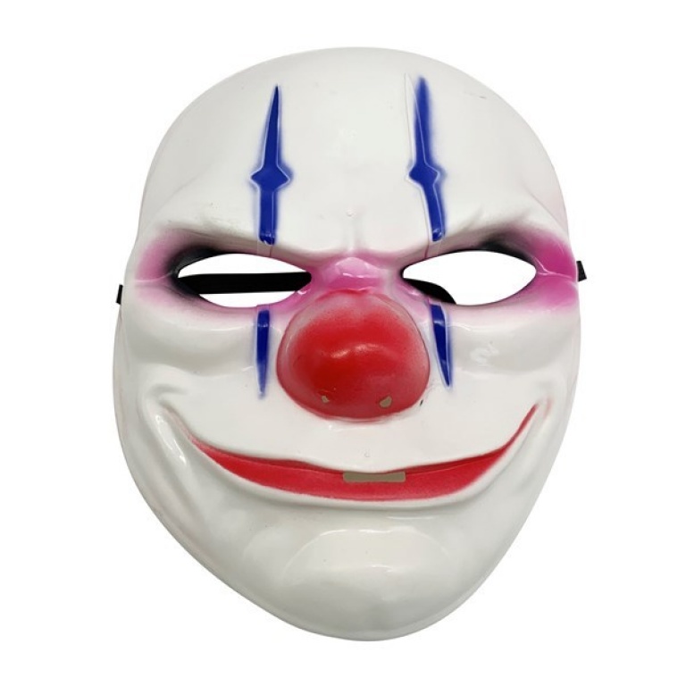 MASCARA PLASTICO BLANCA PAYASO FLABER