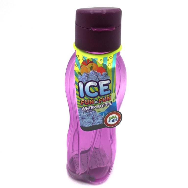 BOTELLA DEPORTIVA TRANSPARENTE ICE COLOR