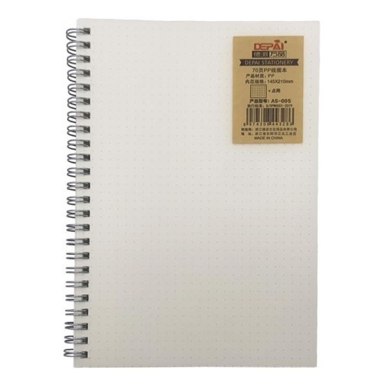 LIBRETA CON ESPIRAL A5 70 HOJAS PUNTOS1226