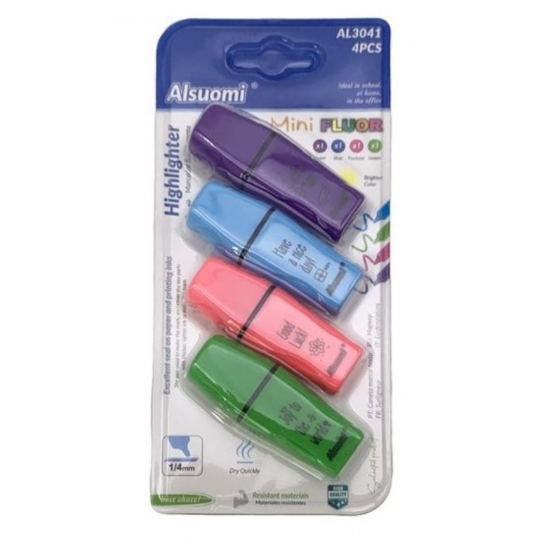 MARCADOR FLUO MINI X4 BC   1364