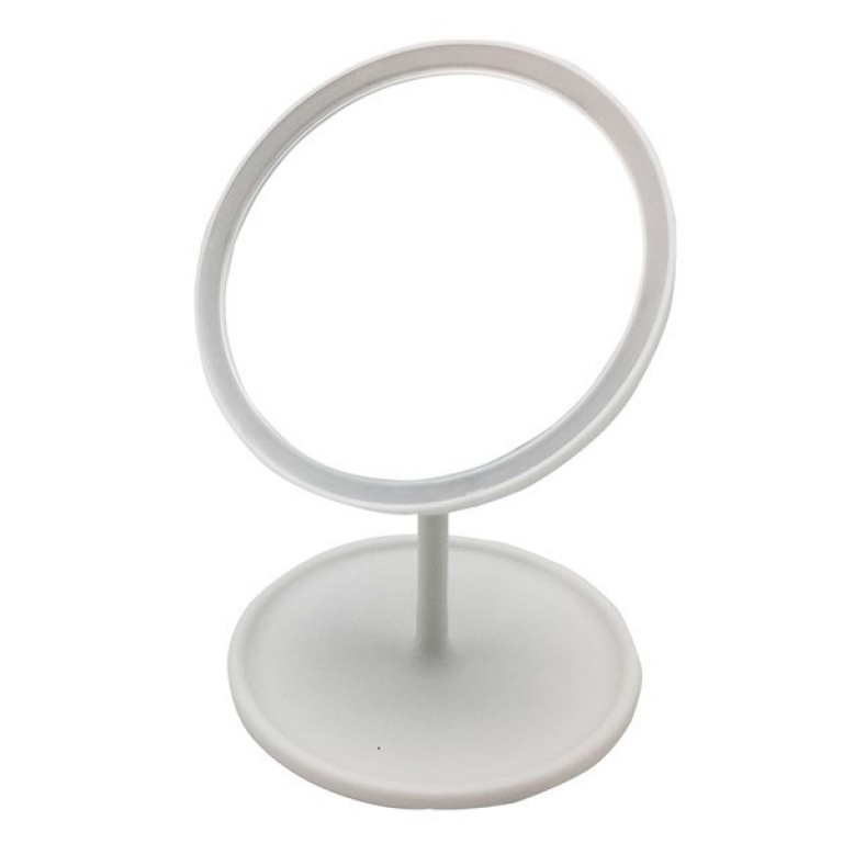 ESPEJO ARO CON LUZ CON PIE 18CM 28 LED RECARGABLE CON CABLE USB