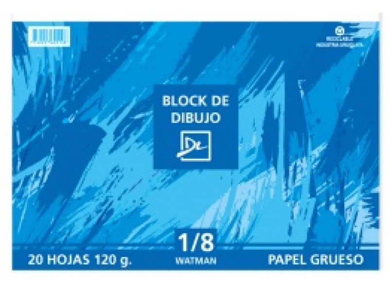 BLOCK DIBUJO 1/8 W DALI  20 HOJAS  120GRS