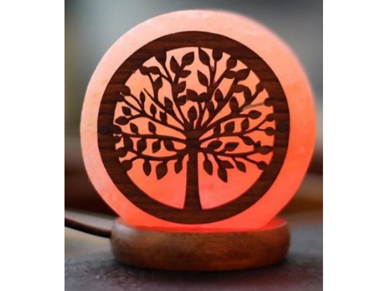 LAMPARA DE SAL ARBOL DE LA VIDA COLORES