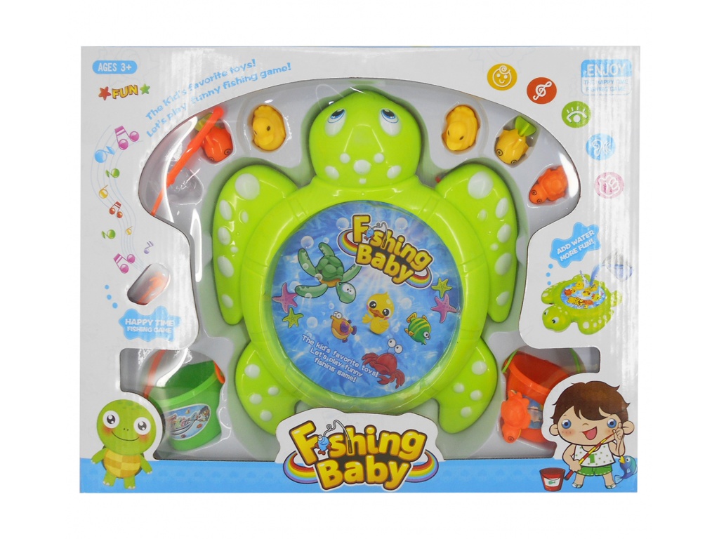 JUEGO MESA PESCA TORTUGA MUSICA 3AA  5930
