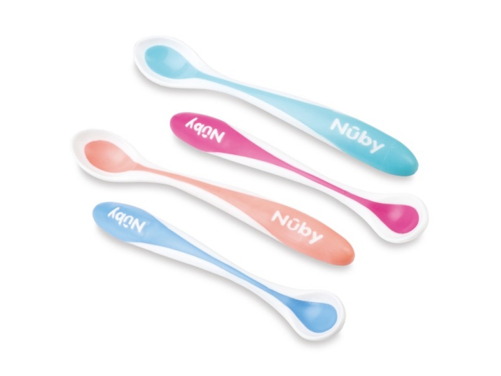NUBY SET 4 CUCHARAS CON SENSOR DE CALOR