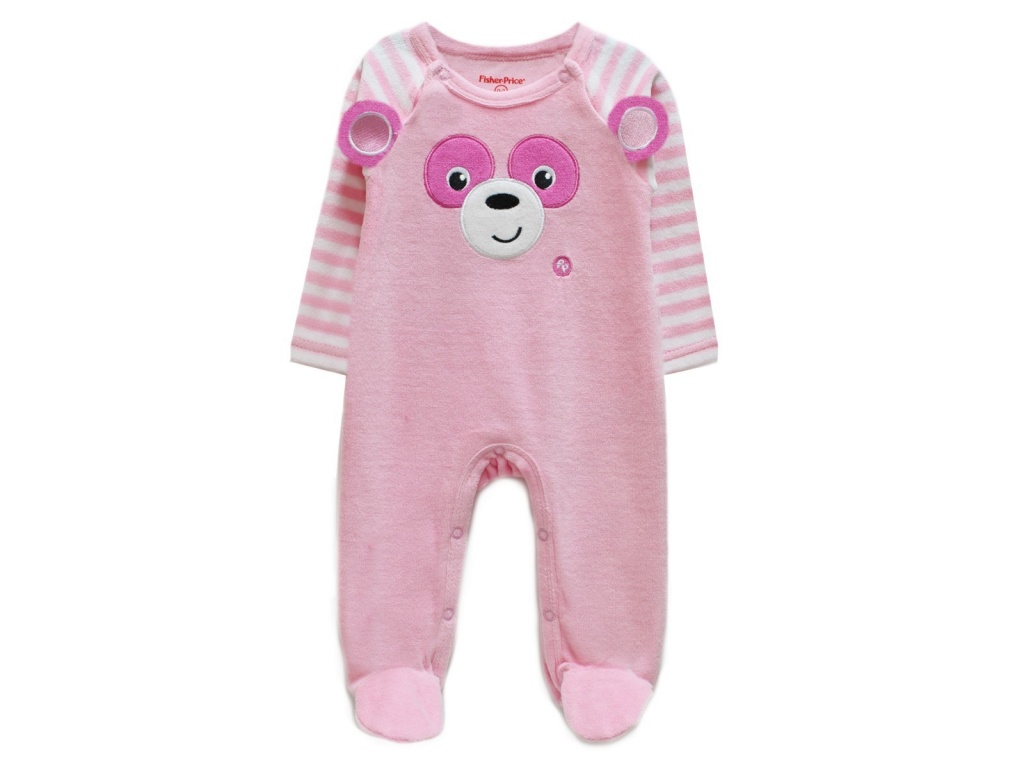 PIJAMA PLUSH FISHER PRICE OSO ROSA 6-9M