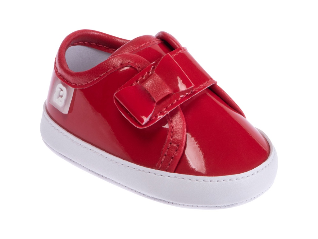 Pimpolho Zapatito C/velcro Charol Rojo 01 al 04 Talle 03